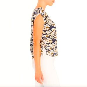 ELAINE KIM 100% Silk Desert Mix Thompson Tee, Medium